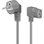 DSIT barošanas kabelis Schuko uz IEC C13, 2 m, pelēks