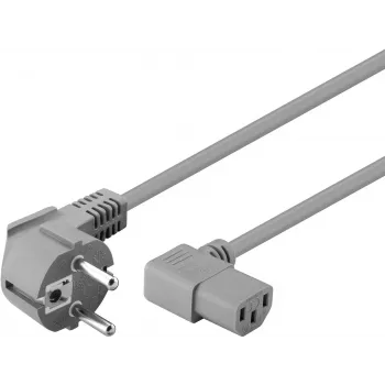 DSIT barošanas kabelis Schuko uz IEC C13, 2 m, pelēks
