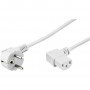 DSIT leņķiskais barošanas kabelis Schuko uz IEC C13, 2 m, balts