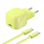 Belkin BOOST Charge USB-C/USB-C 30W PD lādētājs ar PPS, Citrus + 2 m USB-C kabelis (WCA008KQ2MGR-B6)