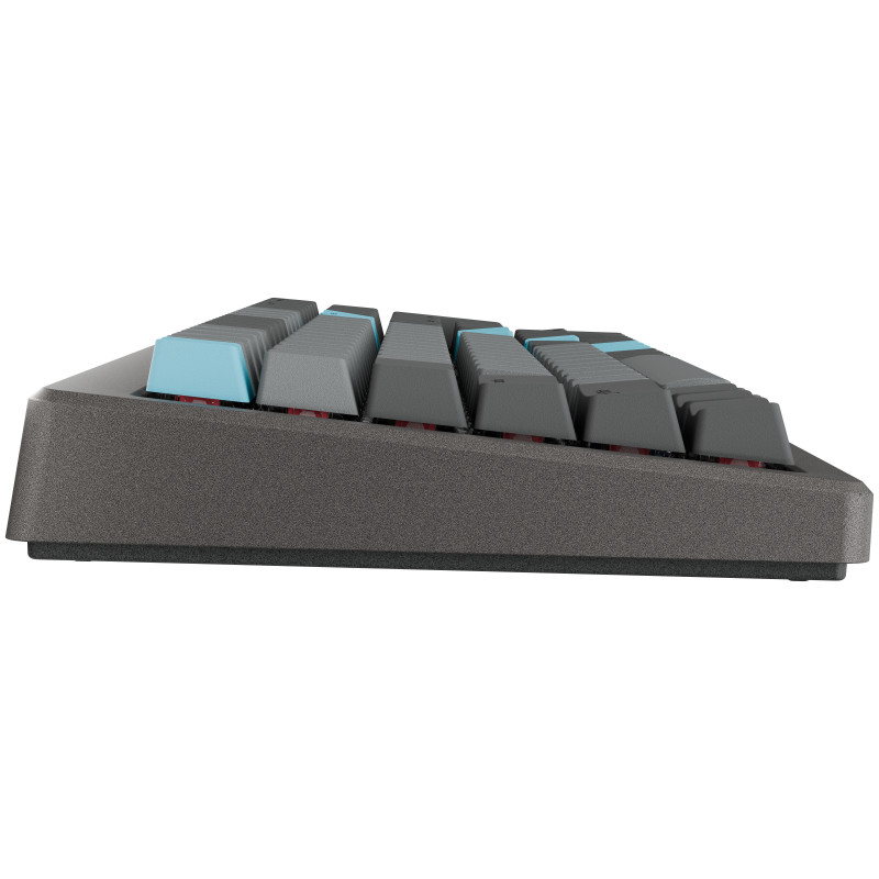 Ducky Cushion 98 spēļu klaviatūra, 96%, DE izkārtojums (ISO), Shush sarkanie slēdži - Nickel (DKCUS2598-DSDEPHCC3H1)