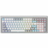 Ducky Cushion 98 spēļu klaviatūra, 96%, US izkārtojums (ANSI), Shush zaļie slēdži - sudraba (DKCUS2598-DDUSPHCC4S1)