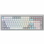 Ducky Cushion 98 spēļu klaviatūra, 96%, US izkārtojums (ANSI), Shush zaļie slēdži - sudraba (DKCUS2598-DDUSPHCC4S1)