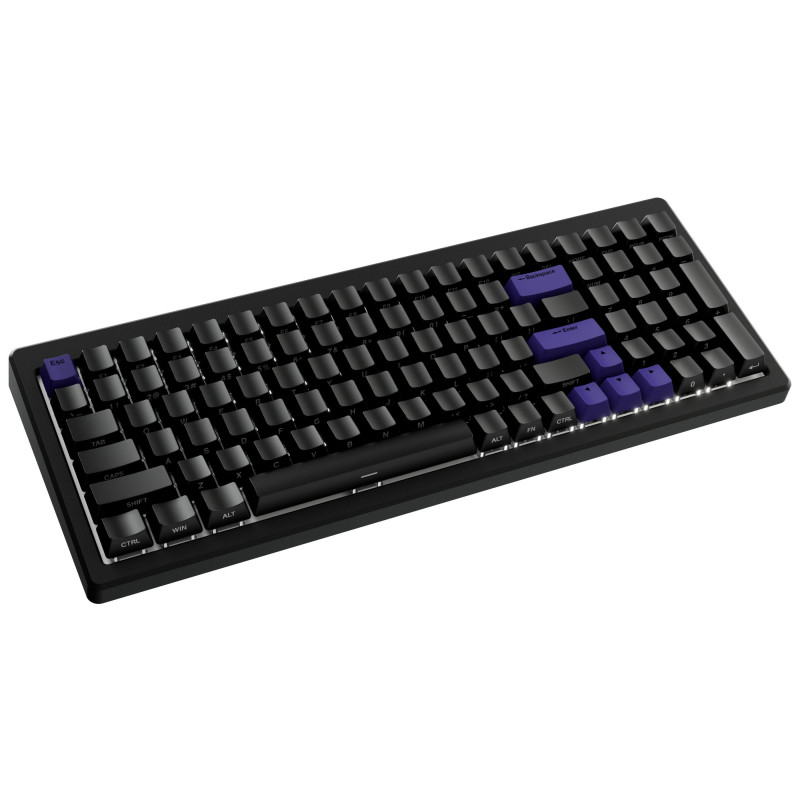 Ducky Cushion 98 spēļu klaviatūra, 96%, US izkārtojums (ANSI), Shush Red slēdži - matēti melna