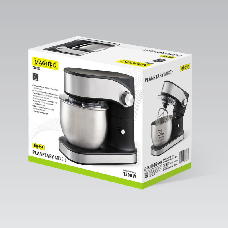 MEO MR-557 MAESTRO planētu mikseris, 3 l bļoda, 1200 W