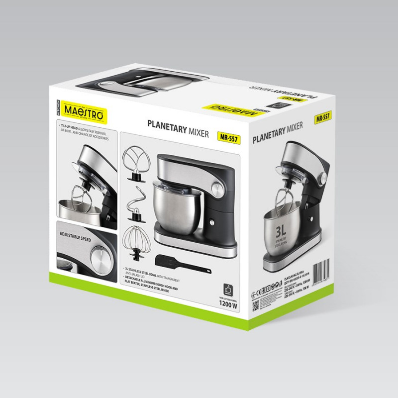 MEO MR-557 MAESTRO planētu mikseris, 3 l bļoda, 1200 W