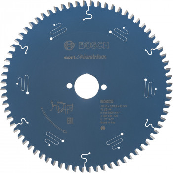 Bosch Expert for Aluminium ripzāģa asmens Ø 210 mm, 72 zobi, urbums 30 mm (2608644105)