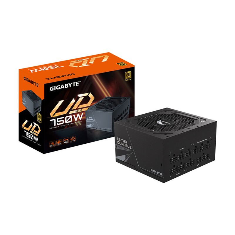 GIGABYTE UD750GM 750W ATX barošanas bloks, 80+ Gold, pilnībā modulārs