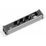 Bachmann UNIVERSAL pagarinātājs, 3 kontaktligzdas, 3 m, melns / sudraba-antracīts (922.0111)