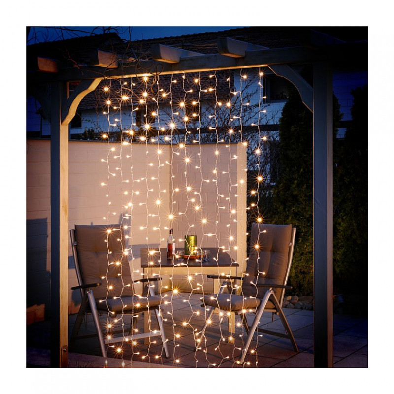 Goobay 300 LED gaismas priekškars, caurspīdīgs, 2,5 m