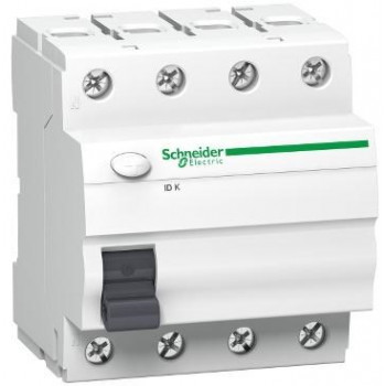 Diferenciālās aizsardzības automāts K60 25A 4 polu 30mA Type AC A9Z05425, Schneider