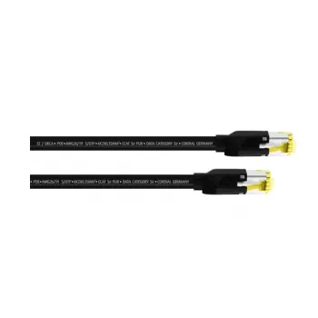 Cordial Cat5e S/UTP savienojuma kabelis RJ45, 0.3 m, melns