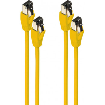 shiverpeaks Cat8.1 F/FTP savienojuma kabelis, 7,5 m, dzeltens