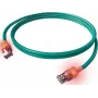 ZVK EasyLan Cat6a LED patch kabelis RJ45, ekranēts, 7,5 m, tirkīza