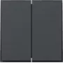 Gira TX44 divkāršs slēdža taustiņš, taisns, antracīta, 349567