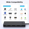 Ugreen USB-C centrmezgls ar 4x USB-C 3.2 / 1x USB-C 100W PD CM806 melns