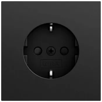 Gira System 70 SCHUKO kontaktligzda SP, melna, 445374