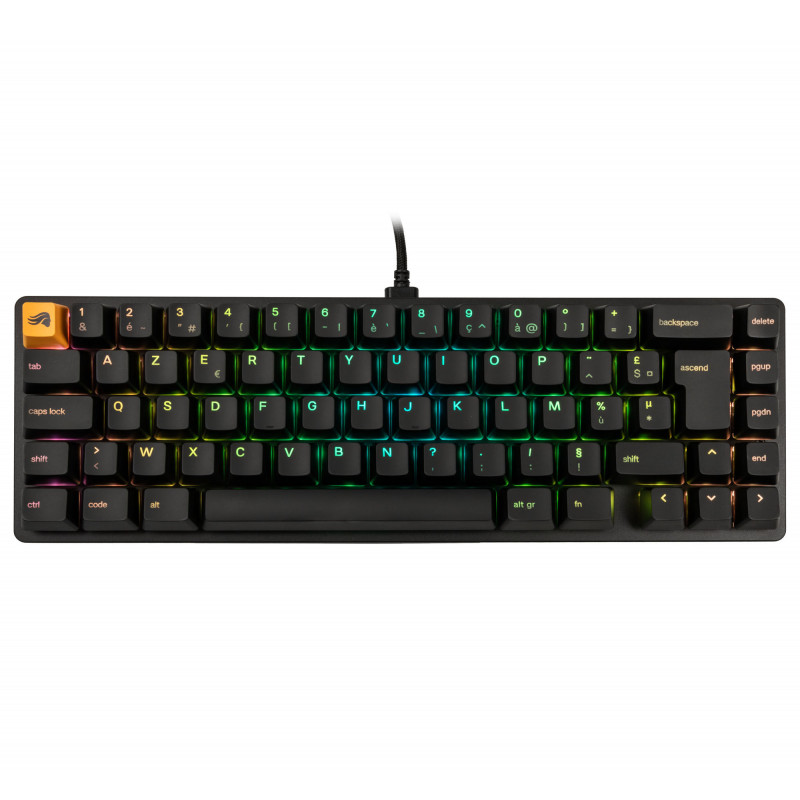 Glorious GMMK 2 Compact tastatūra ar Fox slēdžiem, FR izkārtojums, melna