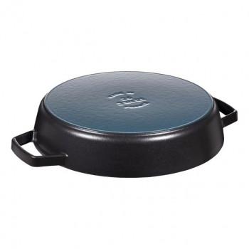 Zwilling Staub čuguna panna ar 2 rokturiem, 26 cm, zīdaini matēta melna (40511-725-0)