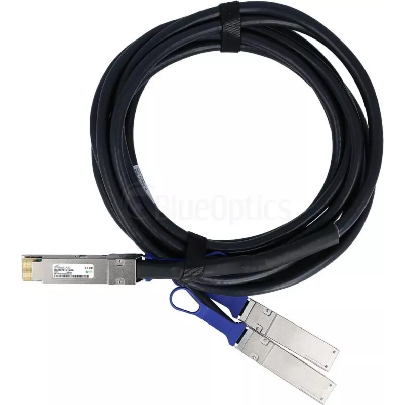 BlueLAN QSFP-DD uz 2x QSFP56 400G sadalošais DAC kabelis, 1 m, saderīgs ar Juniper 720-128728