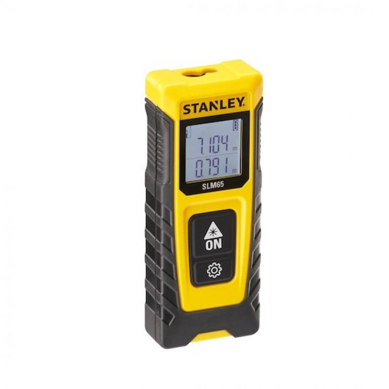 Stanley SLM65 lāzera attāluma mērītājs, melns, dzeltens, 20 m