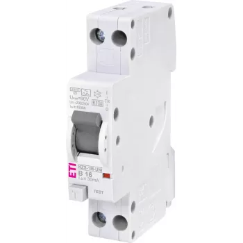 ETI 002176024 KZS-1M-UNI RCBO (FI/LS) 1P+N, A tips, B16/0.03, 240 V, 16 A, 50/60 Hz