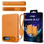 3mk incharge® Genesis Qi 2 25W bezvadu lādētājs + PD45W, ar iebūvētu USB-C kabeli, oranžs