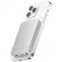 Nevox bezvadu magnētiskā pārnēsājamā baterija Qi2, 5000 mAh, sudraba/balta