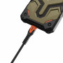 Urban Armor Gear izturīgs Kevlar USB-C uz USB-C kabelis, 140 W, 1,5 m, melns/oranžs