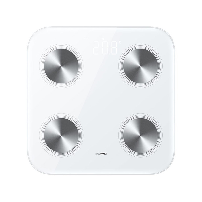 Huawei Scale 3 Bluetooth Edition balts / viedie personīgie svari / rūdīts stikls / WiFi un BT / līdz 150 kg / Android un iOS