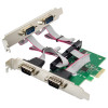 InLine® PCIe x1 interfeisa karte, 4x RS-232, zema profila