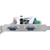 InLine® PCIe x1 interfeisa karte, 4x RS-232, zema profila
