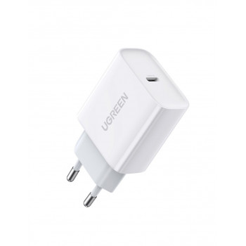 Ugreen CD137 USB-C sienas lādētājs, 1x USB-C, 3 A (57370)