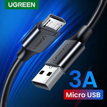 Ugreen USB kabelis USB-A uz Micro-USB, 0,5 m, melns
