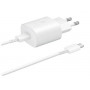 Samsung ceļojumu adapteris TA800 ar USB-C uz USB-C kabeli, balts