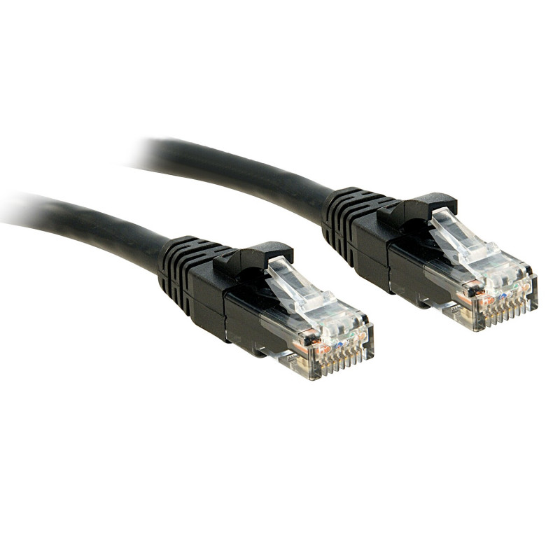 Lindy Cat6 U/UTP savienojuma kabelis RJ45, 7.5 m, melns