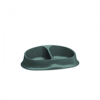 Stefanplast dubultā barošanas bļoda Chic 0.25+0.25L 27x17.5x7.2cm zaļa