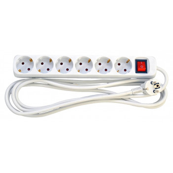 Mercodan pagarinātājs ar 6 Schuko ligzdām (503800010)