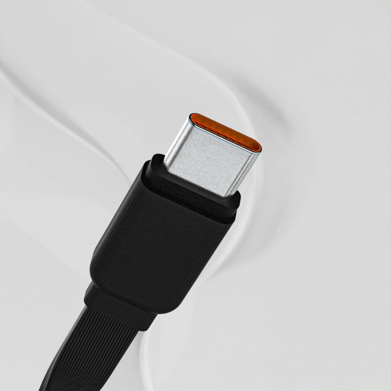 Dudao K32 pārnēsājamais akumulators 22.5W 10000 mAh ar iebūvētu USB-C/Lightning kabeli - melns