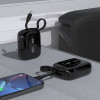 Dudao K32 pārnēsājamais akumulators 22.5W 10000 mAh ar iebūvētu USB-C/Lightning kabeli - melns