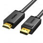 Ugreen DisplayPort uz HDMI kabelis, 3 m, 4K, melns