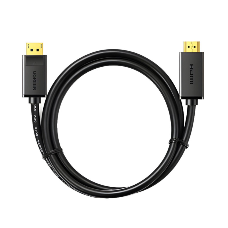 Ugreen DisplayPort uz HDMI kabelis, 3 m, 4K, melns
