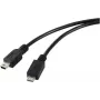 Renkforce USB 2.0 kabelis Micro-USB uz Mini-USB, 0,5 m, melns