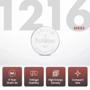 Uniross CR1216 3V litija pogas baterija, SP5 (U5CR1216)
