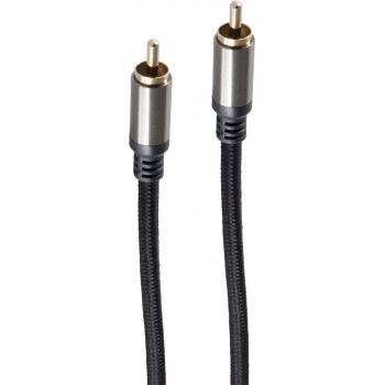 shiverpeaks BS20-40155 RCA audio kabelis, RCA spraudnis – RCA spraudnis, zeltīti kontakti, 1,5 m, melns