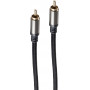 shiverpeaks BS20-40155 RCA audio kabelis, RCA spraudnis – RCA spraudnis, zeltīti kontakti, 1,5 m, melns