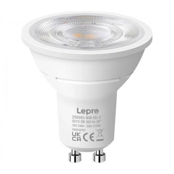 Lepro 200086-WW-EU-5 LED spuldze GU10, 3.3 W, silti balta, 5 gab.