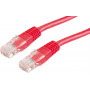 Secomp Cat6 U/UTP savienojuma kabelis RJ45, 0,5 m, sarkans