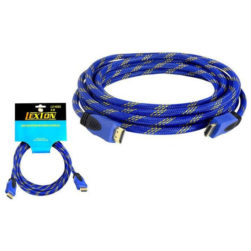 LTC High Speed HDMI kabelis, 5 m, 4K, zils