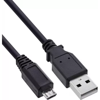 InLine USB 2.0 kabelis Micro-USB uz USB-A, 5 m, melns